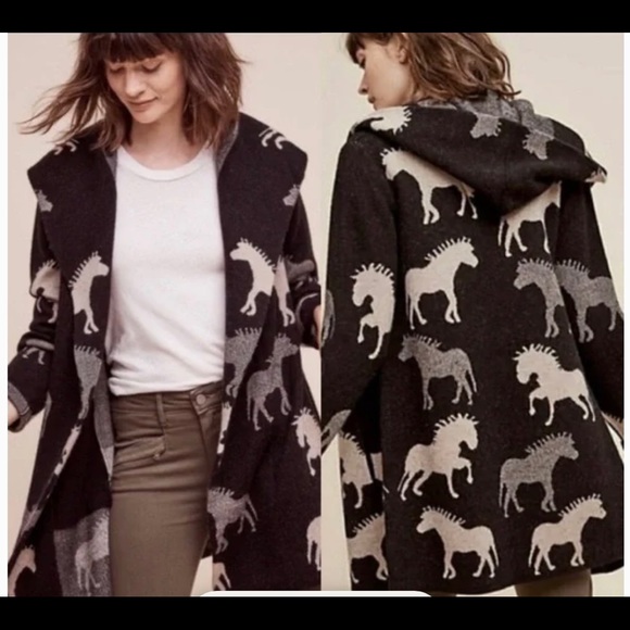 Anthropologie | Sweaters | Anthropologie Field Flower Horse Dressage Sweater  Jacket | Poshmark